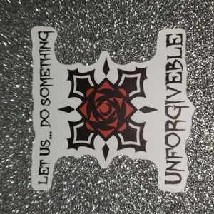 ART Gothic WATERPOOF Sticker Rose Quote